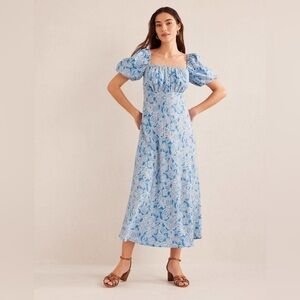 Boden‎ Ruched Bodice Midi Dress
Porcelain Blue, Paisley Bud